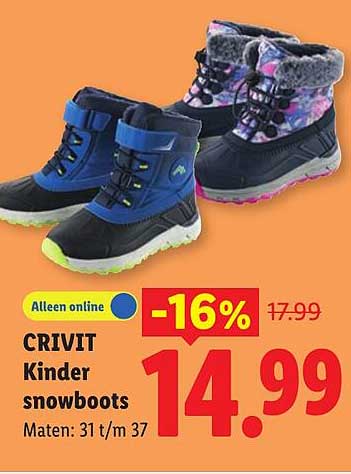 Alleen online CRIVIT Kinder snowboots -16%
