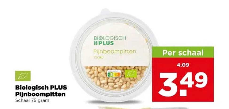 Biologisch PLUS Pijnboompitten Schaal 75 gram