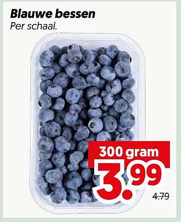 Blauwe bessen Per schaal.