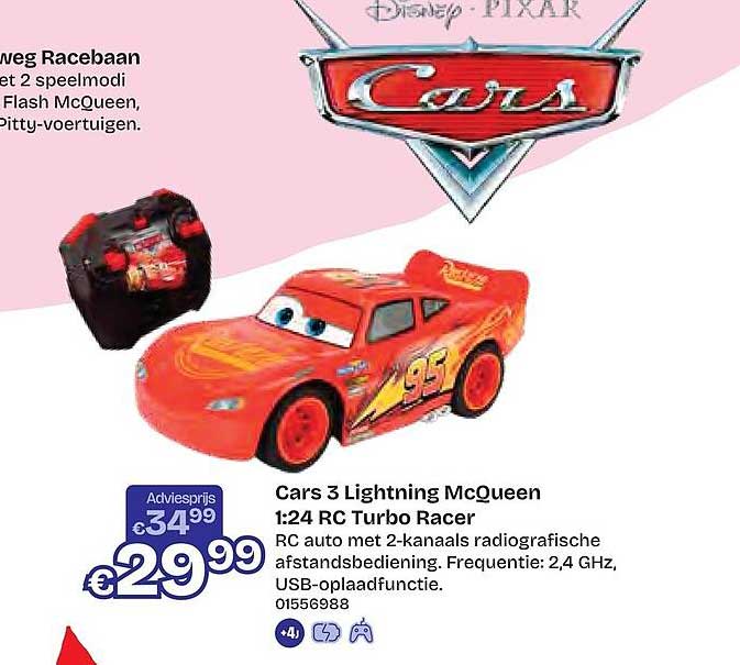 Cars 3 Lightning McQueen 1:24 RC Turbo Racer