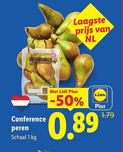Conference peren Schaal 1 kg Met Lidl Plus -50%