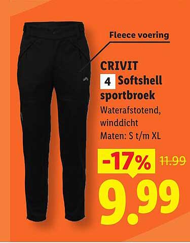 CRIVIT 4 Softshell sportbroek
