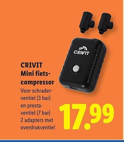 CRIVIT Mini fiets-compressor