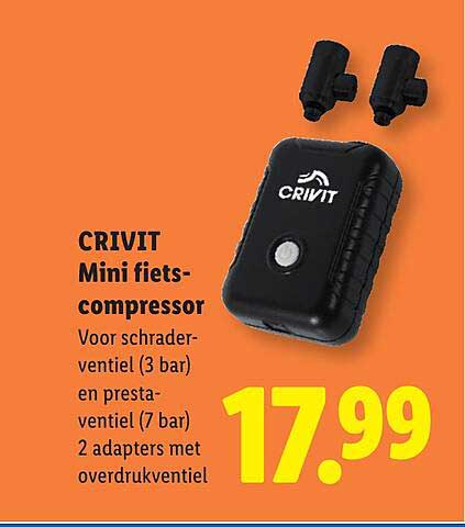 CRIVIT Mini fiets-compressor