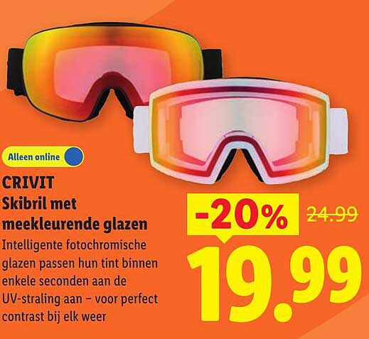 CRIVIT Skibril met meekleurende glazen -20%