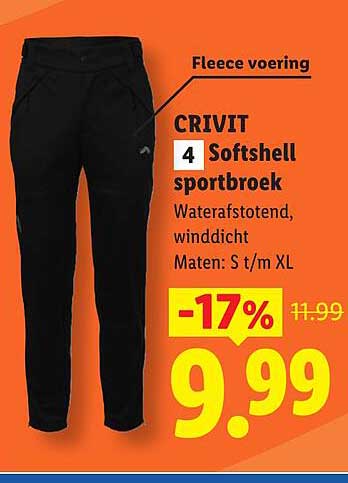 CRIVIT Softshell sportbroek