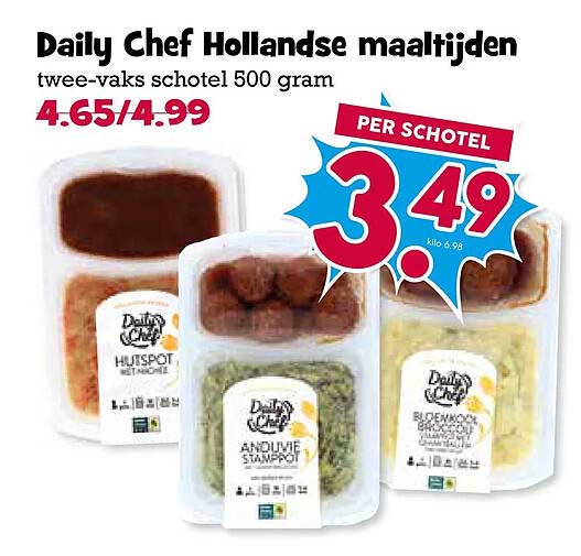 Daily Chef Hollandse maaltijden twee-vaks schotel 500 gram