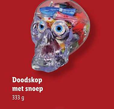 Doodskop met snoep