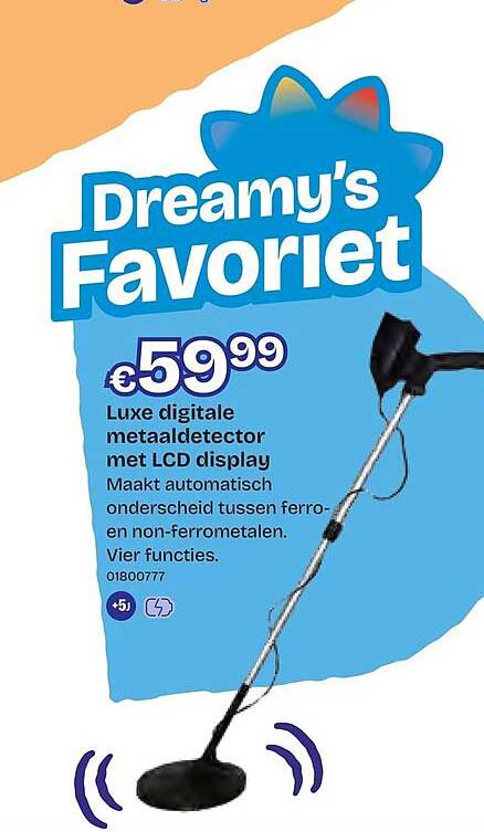 Dreamy's Favoriet Luxe digitale metaaldetector met LCD display