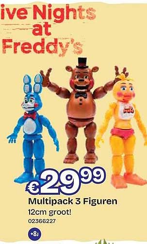 Five Nights at Freddy's Multipack 3 Figuren 12cm groot!