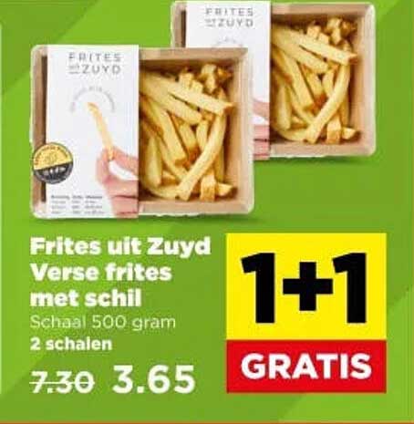 Frites uit Zuyd Verse frites met schil 2+1 gratis
