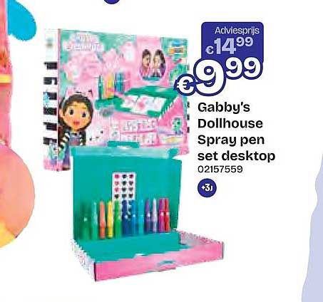 Gabby's Dollhouse Spray pen set desktop