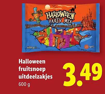 Halloween fruitsnoep uitdeelzakjes 600 g