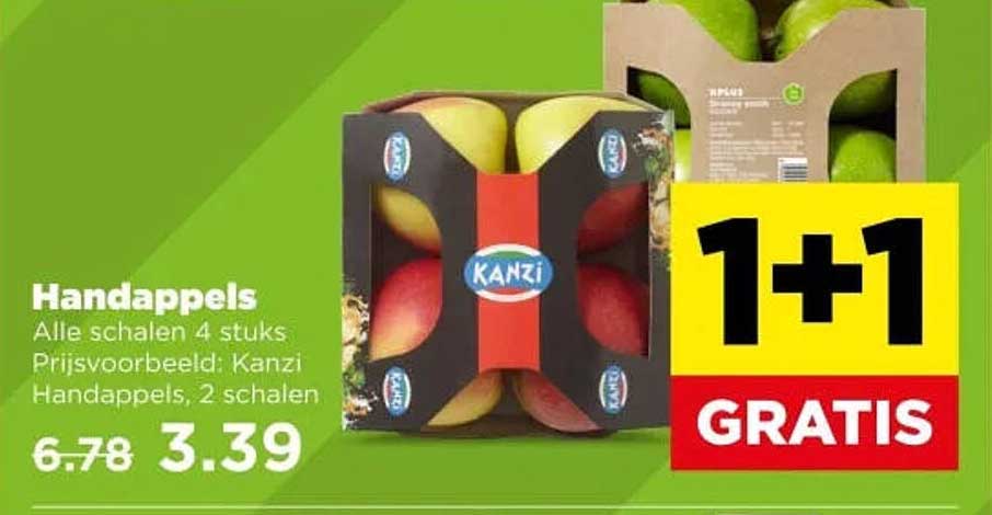 Handappels 1+1 GRATIS