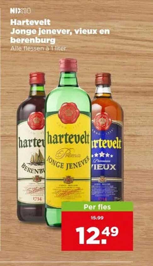 Hartevelt Jonge jenever, vieux en berenburg
