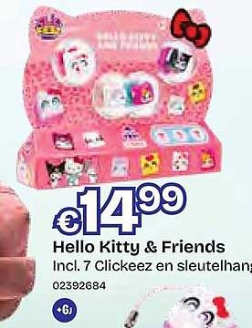Hello Kitty & Friends Incl. 7 Clickeez en sleutelhanger