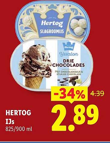Hertog IJs 825/900 ml -34%