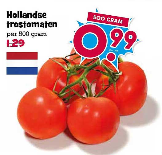 Hollandse trostomaten per 500 gram
