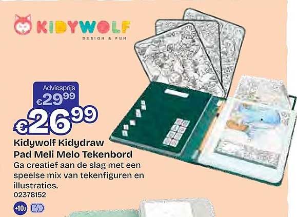 Kidywolf Kidydraw Pad Meli Melo Tekenbord