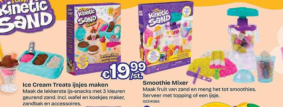 Kinetic Sand Ice Cream Treats ijsjes maken Smoothie Mixer