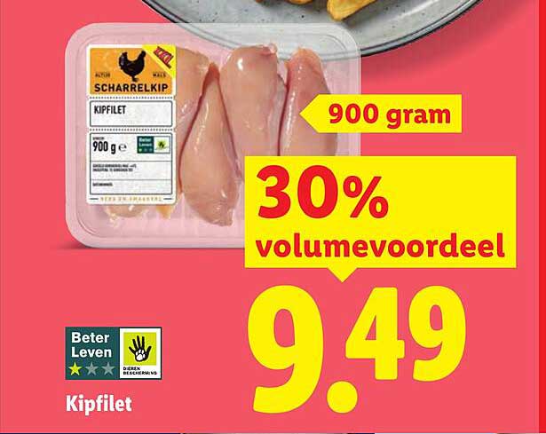 Kipfilet 30% volumvoordeel 900 gram