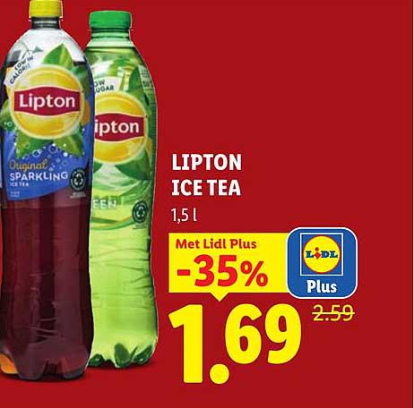 LIPTON ICE TEA 1,5 l Met Lidl Plus -35%