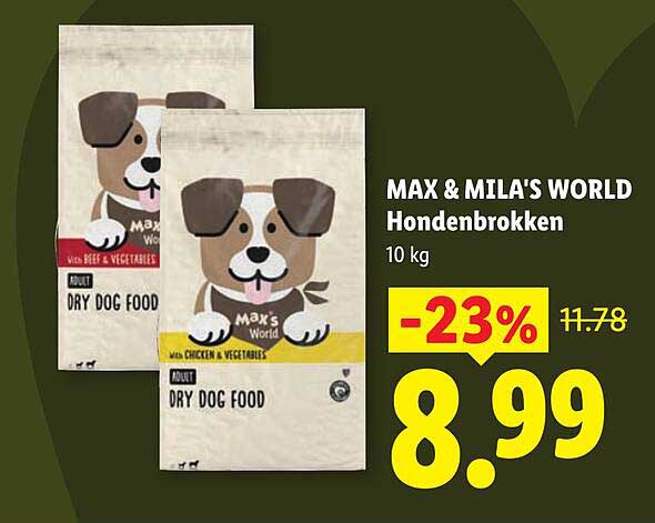 MAX & MILA'S WORLD Hondenbrokken 10 kg -23%