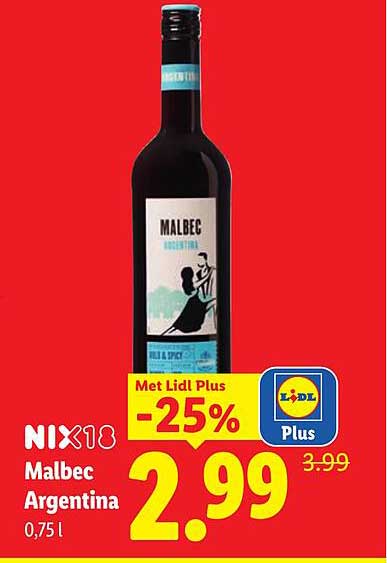 NIX18 Malbec Argentina 0,75 l
