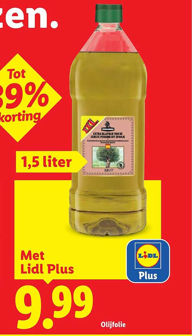 Olijfolie 1,5 liter Met Lidl Plus