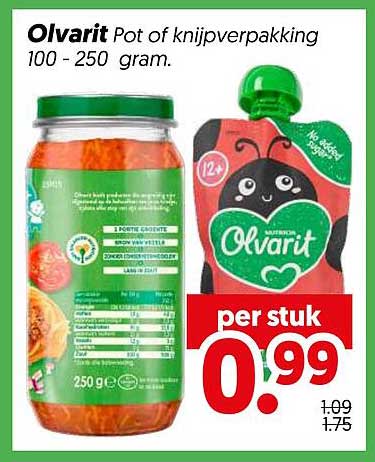 Olvarit Pot of knijpverpakking 100 - 250 gram