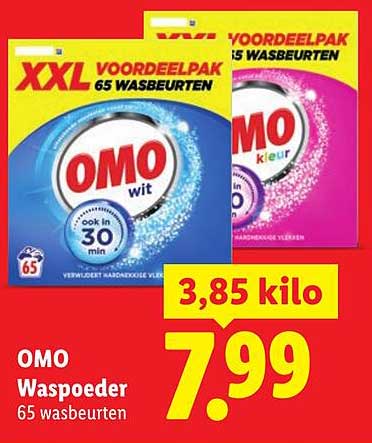 OMO Waspoeder 65 wasbeurten