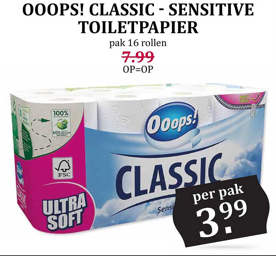 OOOPS! CLASSIC - SENSITIVE TOILETPAPIER