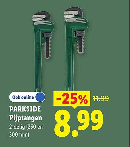 PARKSIDE Pijptangen 2-delig (250 en 300 mm) -25%