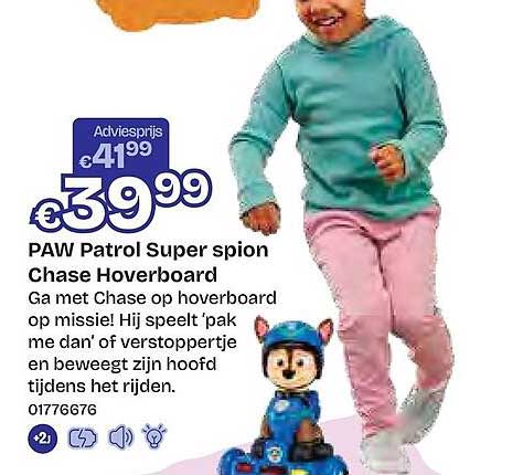 PAW Patrol Super spion Chase Hoverboard