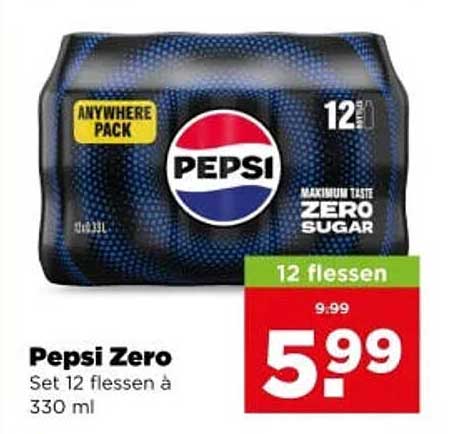 Pepsi Zero Set 12 flessen à 330 ml