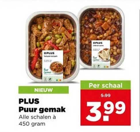 PLUS Puur gemak Alle schalen à 450 gram