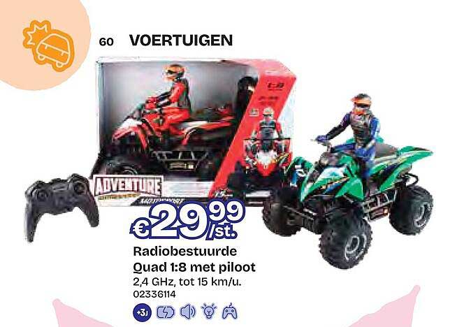 Radiobestuurde Quad 1:8 met piloot