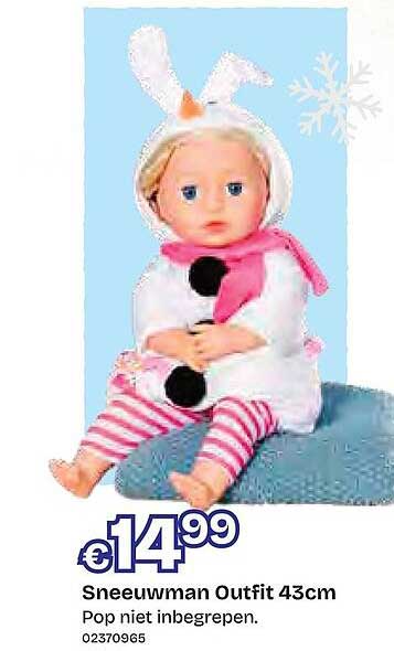 Sneeuwman Outfit 43cm