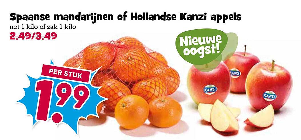 Spaanse mandarijnen of Hollandse Kanzi appels