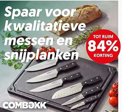 Spaar voor kwalitatieve messen en snijplanken