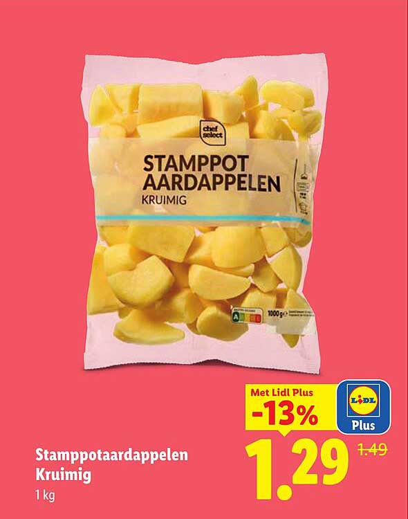 Stamppotaardappelen Kruimig Met Lidl Plus -13%