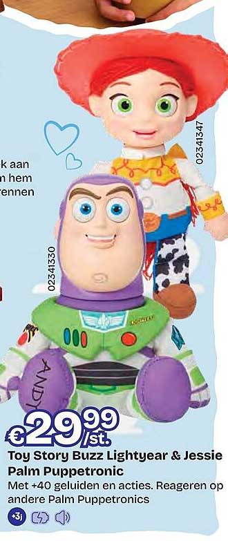 Toy Story Buzz Lightyear & Jessie Palm Puppertronic