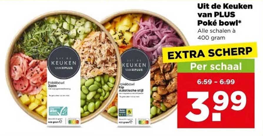 Uit de Keuken van PLUS Poké bowl* EXTRA SCHERP Per schaal