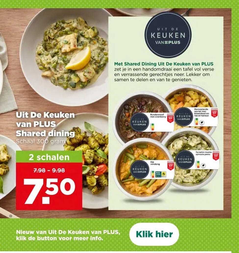 Uit De Keuken van PLUS Shared dining Schaal 300 gram 2 schalen