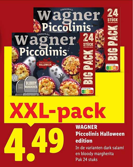 WAGNER Piccolinis Halloween edition XXL-pack Pak 24 stuks