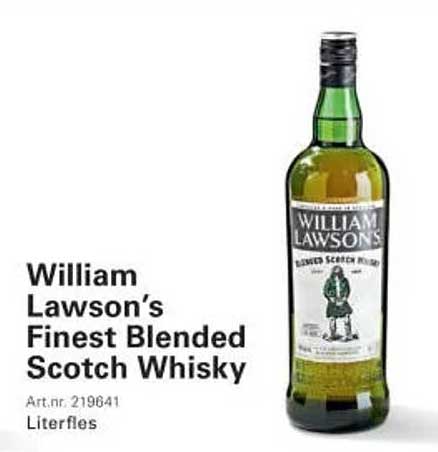 William Lawson’s Finest Blended Scotch Whisky Literfles