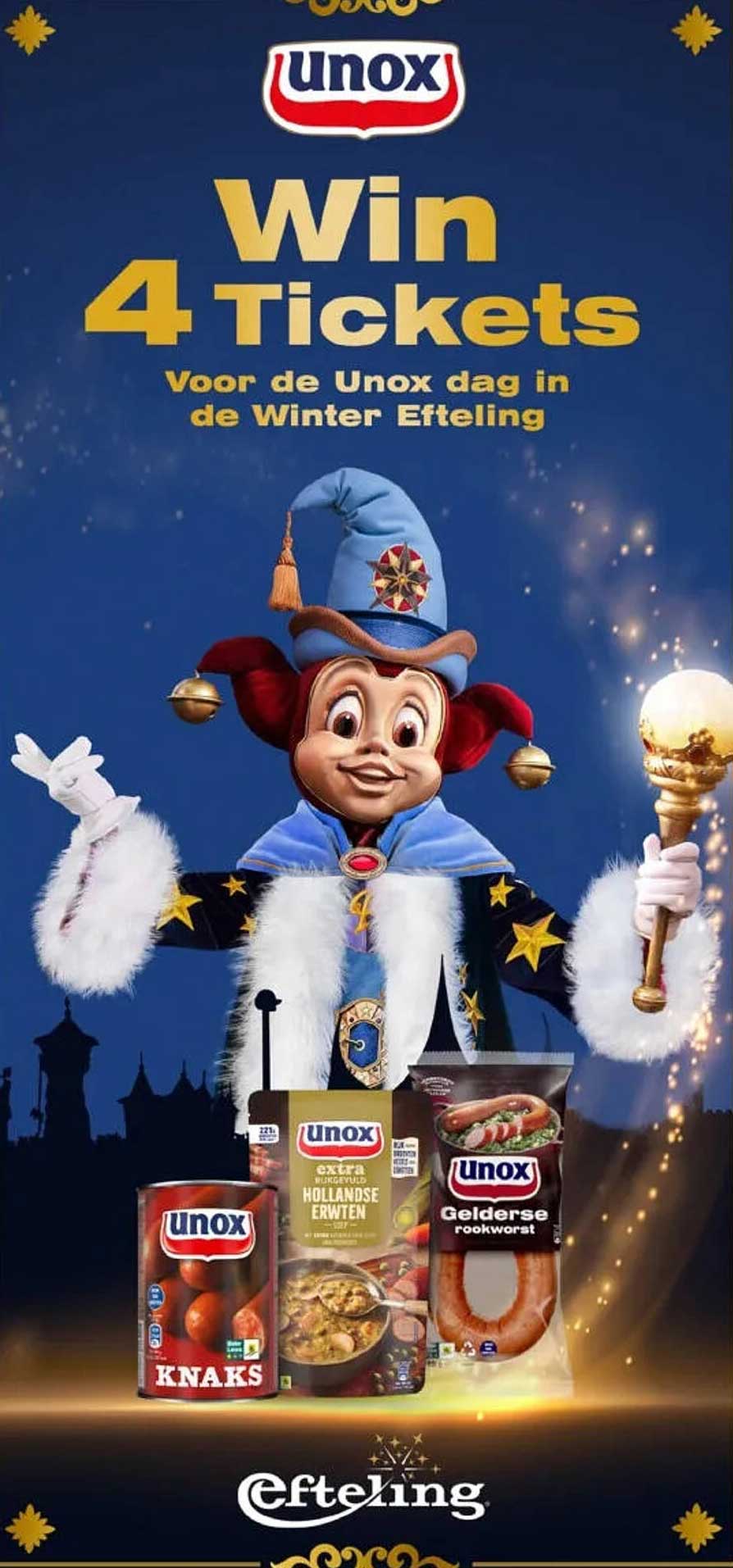 Win 4 Tickets voor de Unox dag in de Winter Efteling