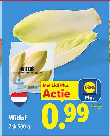 Witlof Zak 500 g Met Lidl Plus Actie