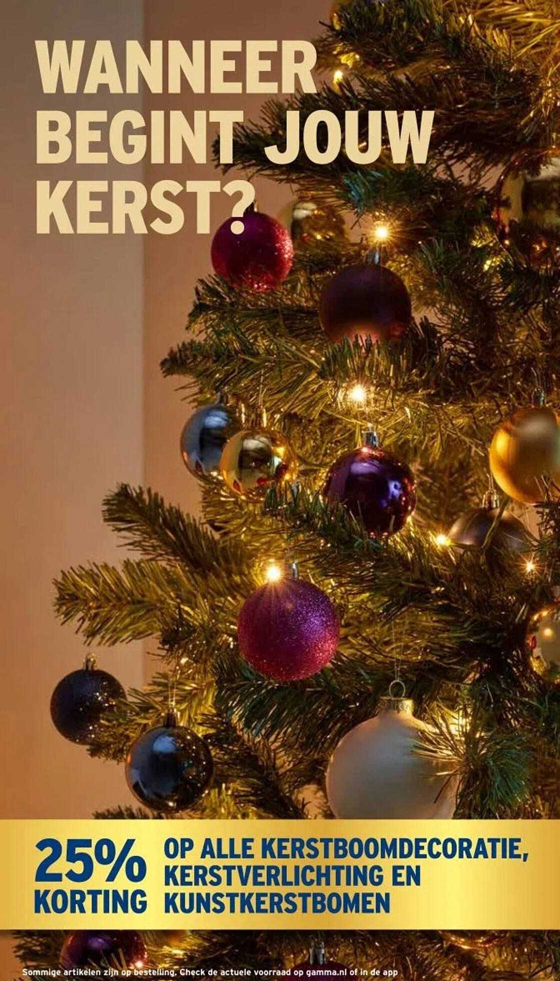 25% KORTING OP ALLE KERSTBOOMDECORATIE, KERSTVERLICHTING EN KUNSTKERSTBOMEN