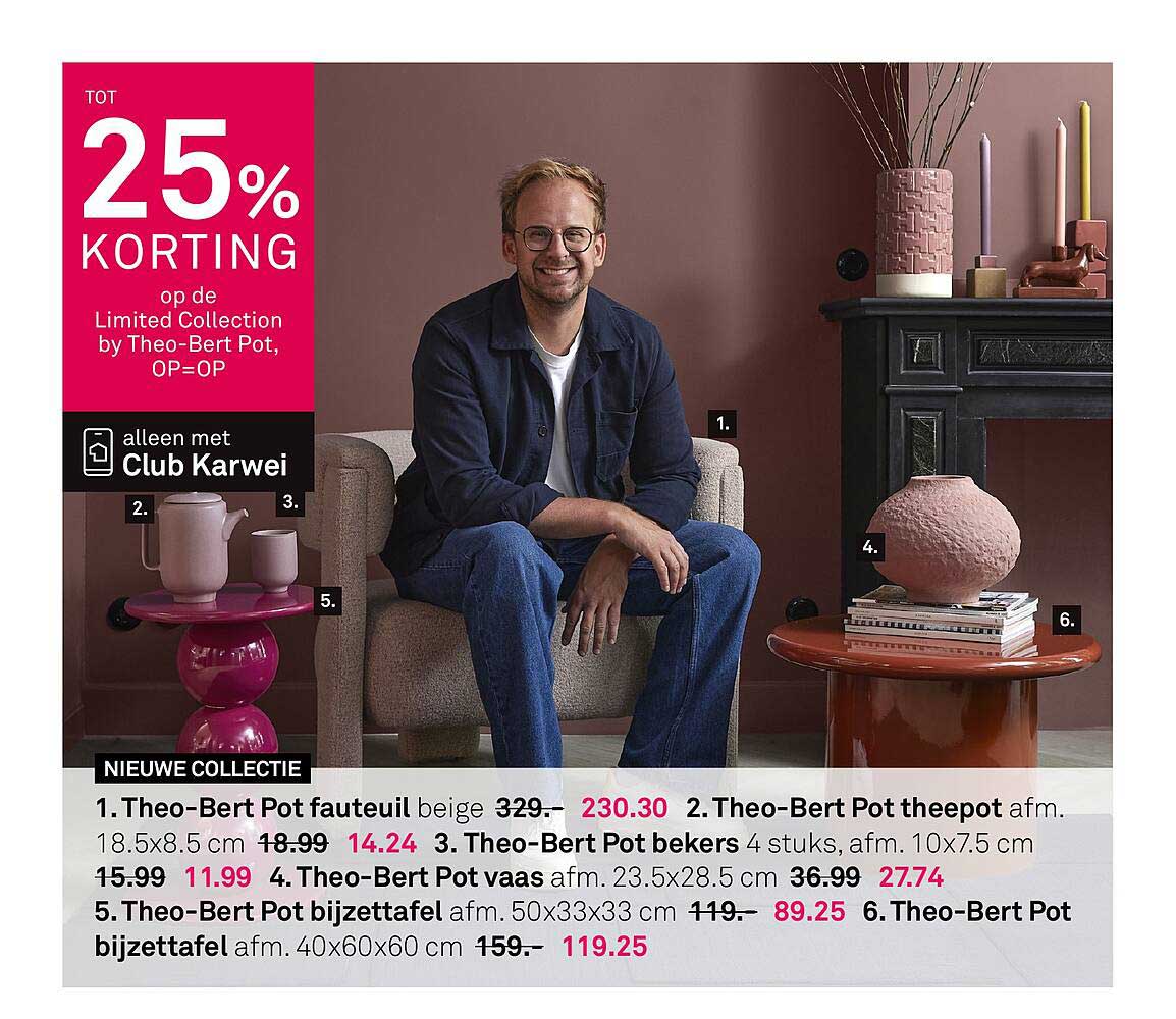 25% KORTING op de Limited Collection by Theo-Bert Pot, OP=OP